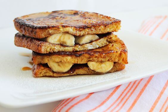 banana french toast sandwiches