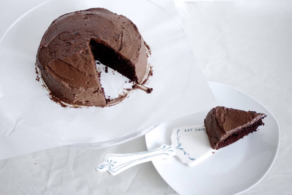 chocolate cake with mocha frosting