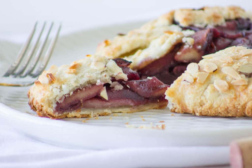 red wine apple pear galette