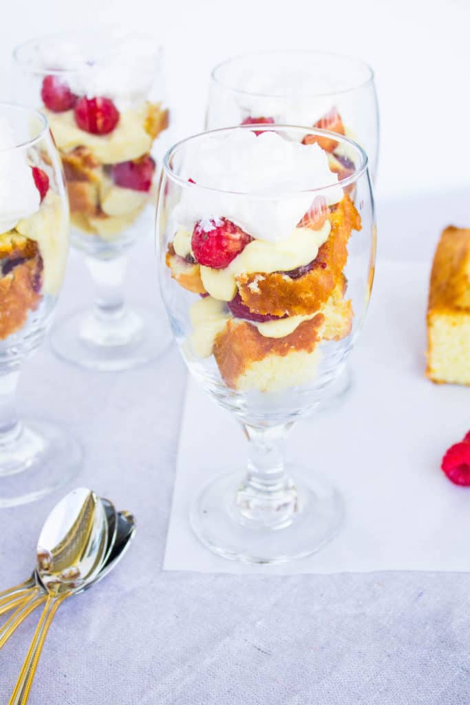 orange raspberry trifle