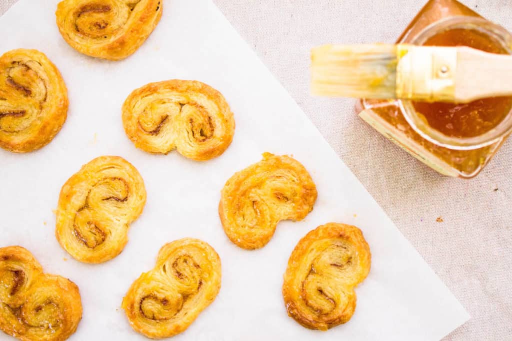 apricot glazed palmiers 