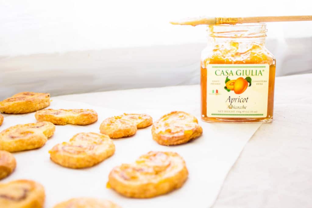 apricot glazed palmiers 