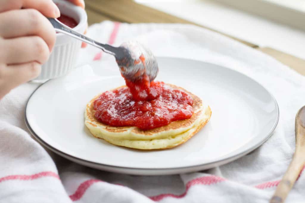 pancakes with plum compote