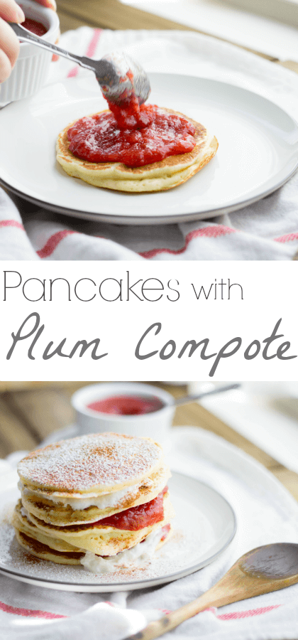 pancakes with plum compote