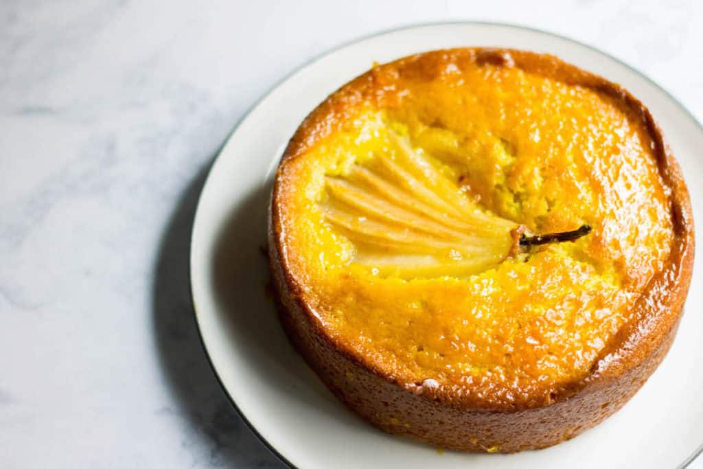 Saffron Pear Cake 