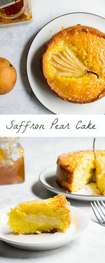 Saffron Pear Cake 