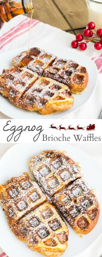 eggnog brioche waffles