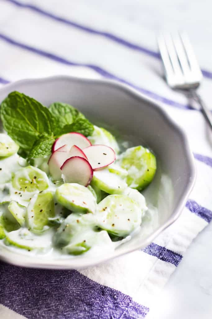 concombre a la menthe