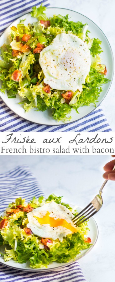 Frisee aux Lardons (Salade Lyonnaise): Endive salad with bacon, a fried egg, and a light vinaigrette. Recipe via MonPetitFour.com
