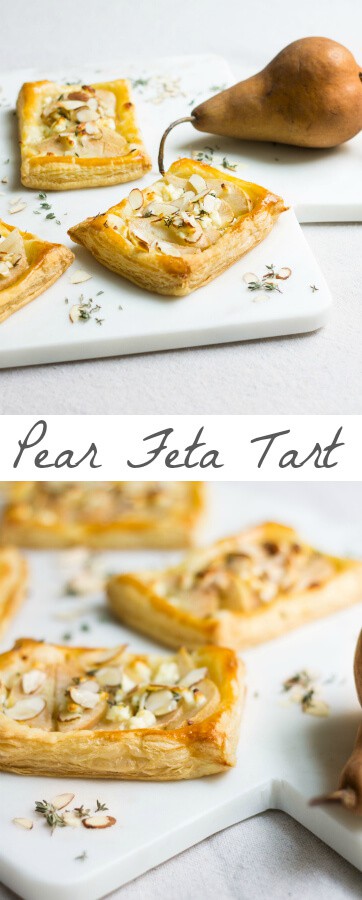 pear feta tart