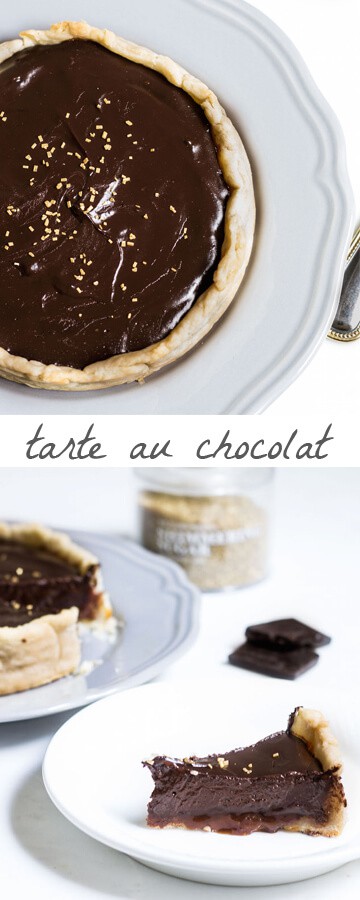 chocolate tart with caramel