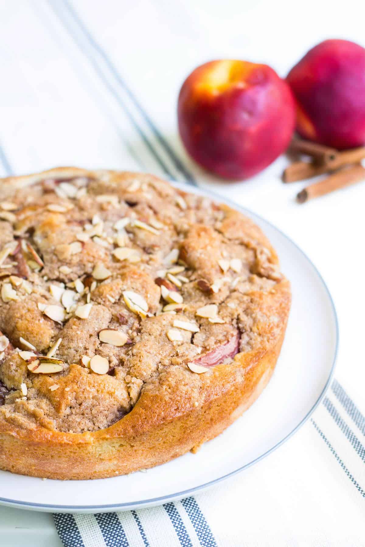 nectarine crumb cake