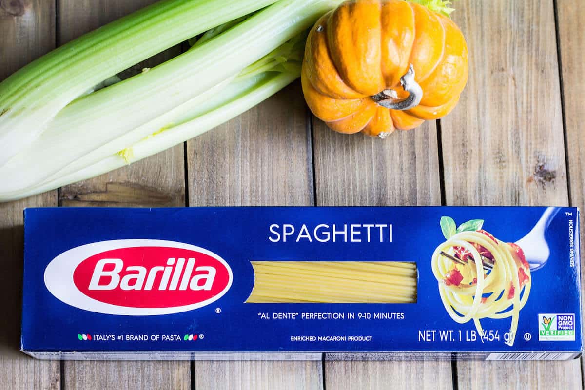 pumpkin bolognese spaghetti