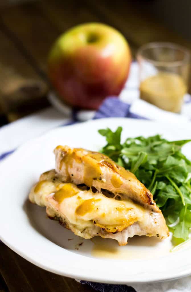 Apple-Stuffed Chicken with Maple-Dijon (Poulet Farci)
