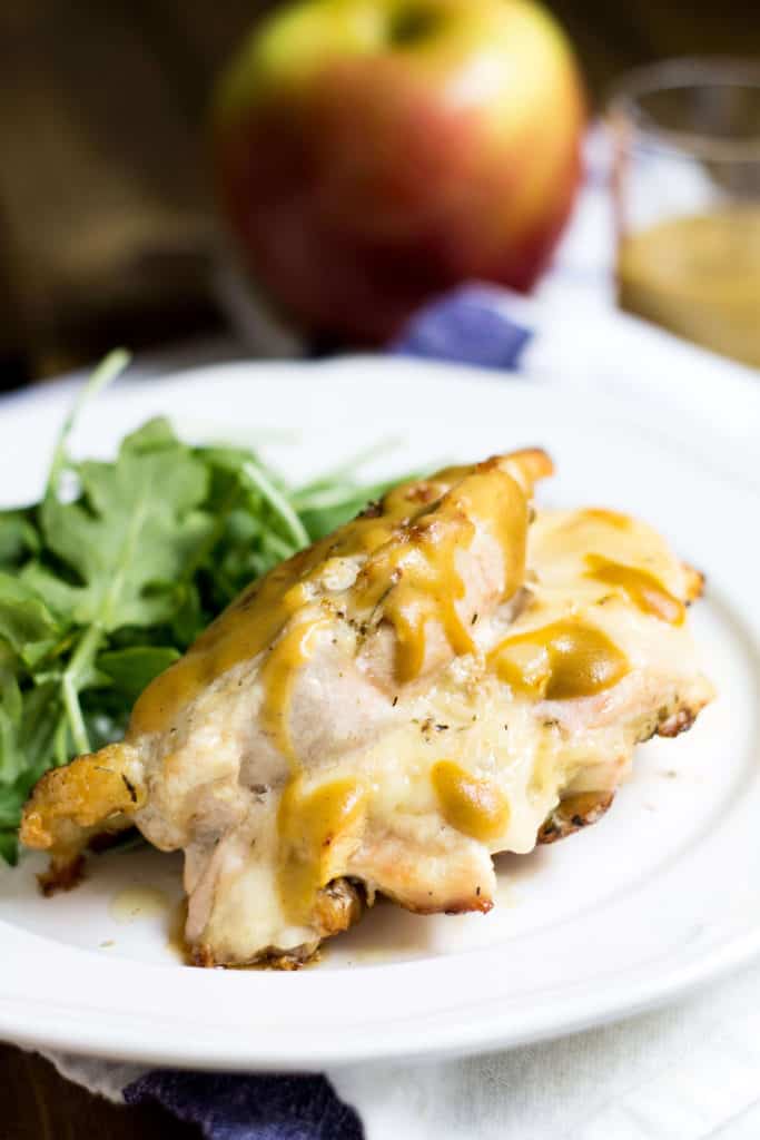 Apple-Stuffed Chicken with Maple-Dijon (Poulet Farci)