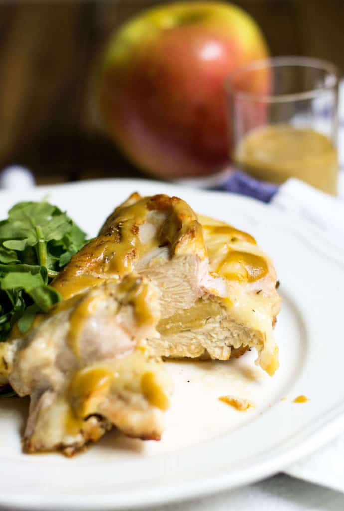 Apple-Stuffed Chicken with Maple-Dijon (Poulet Farci)