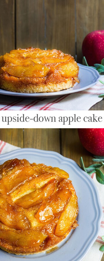 Upside-Down Apple Cake - A delicious French cake with caramelized apples. Recipe via MonPetitFour.com