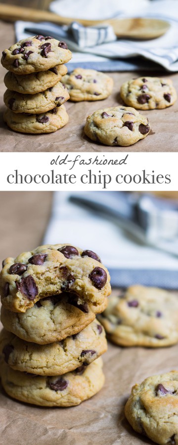 Chocolate Chip Cookies : the old-fashioned way! Recipe via MonPetitFour.com
