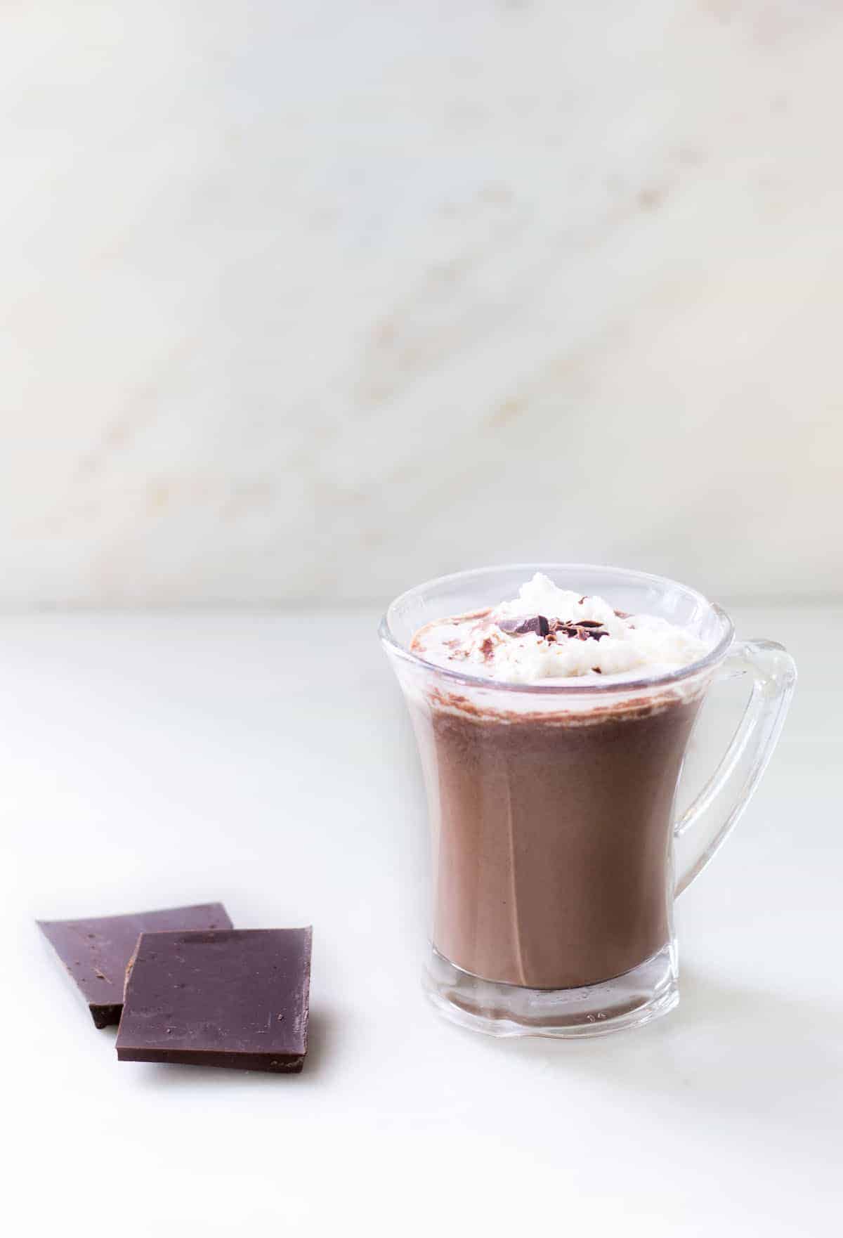 Rich and luxurious hot chocolate done the French way! Recipe via MonPetitFour.com