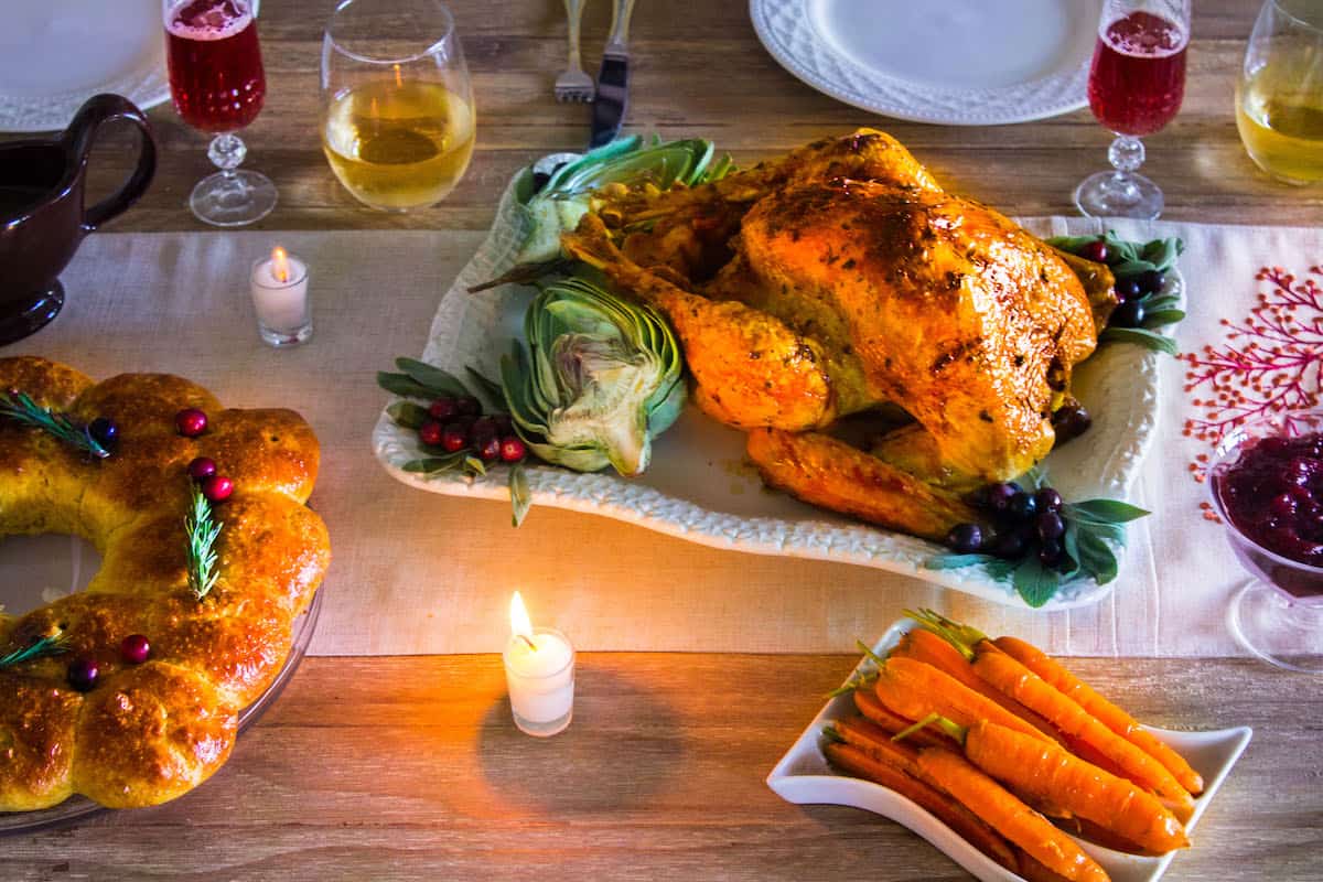 Saffron Herbed Turkey: A flavorful, juicy turkey infused with French herbs and delicate saffron. Recipe via MonPetitFour.com