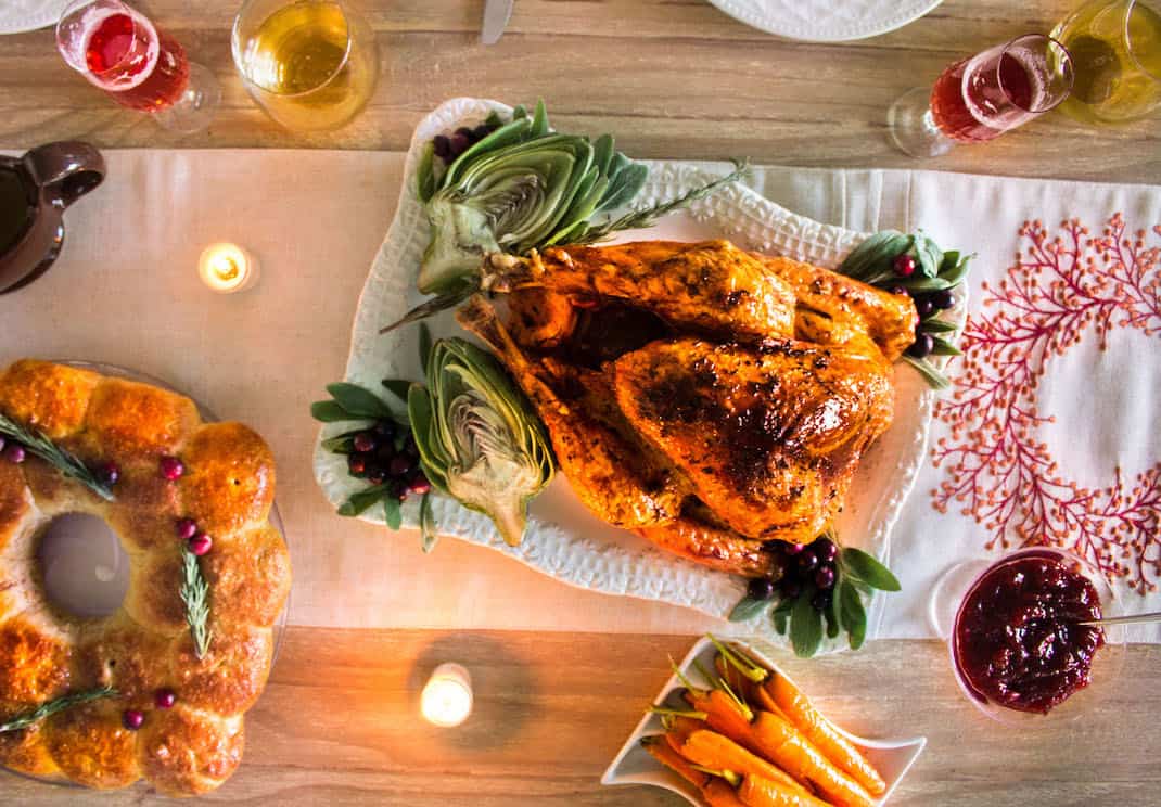Saffron Herbed Turkey: A flavorful, juicy turkey infused with French herbs and delicate saffron. Recipe via MonPetitFour.com