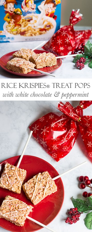 Rice Krispies® Treat Pops: the perfect holiday goody bag gift! Recipe via MonPetitFour.com