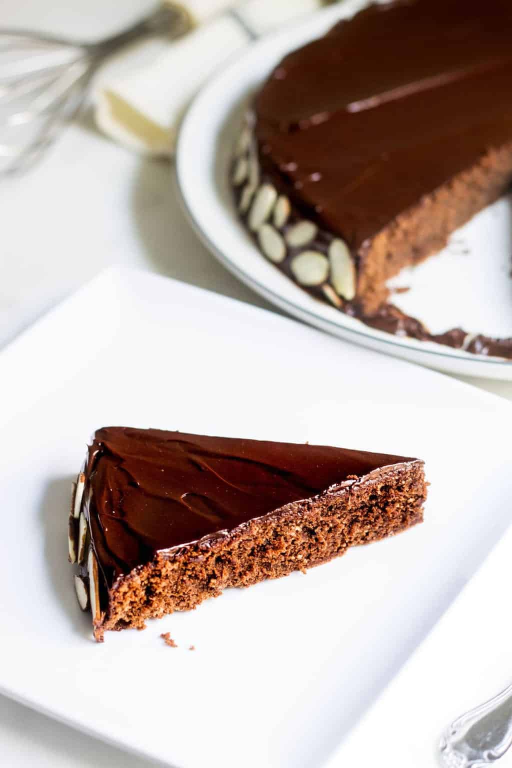 Reine de Saba (Julia Child's Chocolate and Almond Cake). Rich, simple, and perfectly chocolate-y! Recipe via MonPetitFour.com