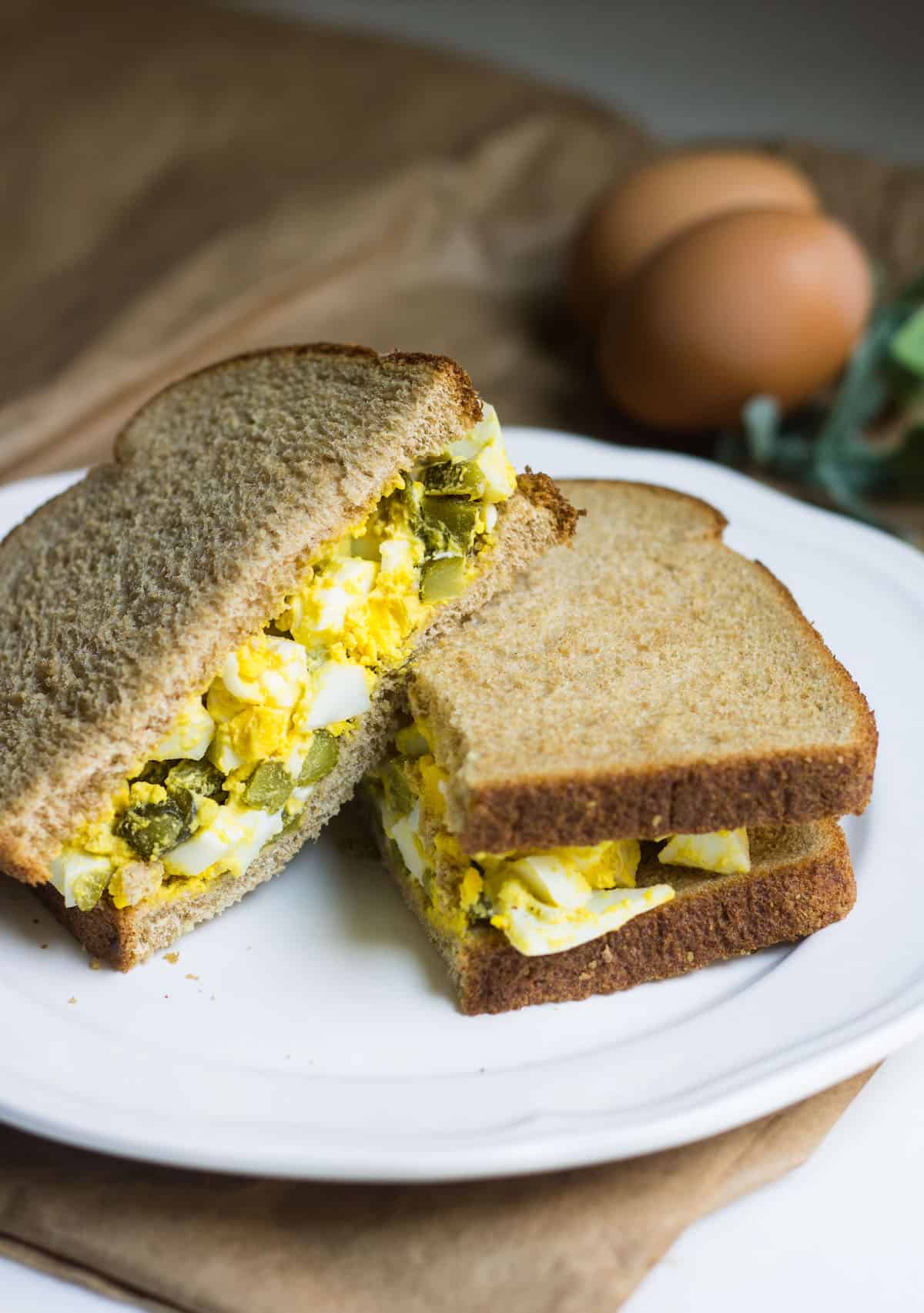French Egg Salad Sandwich via MonPetitFour.com