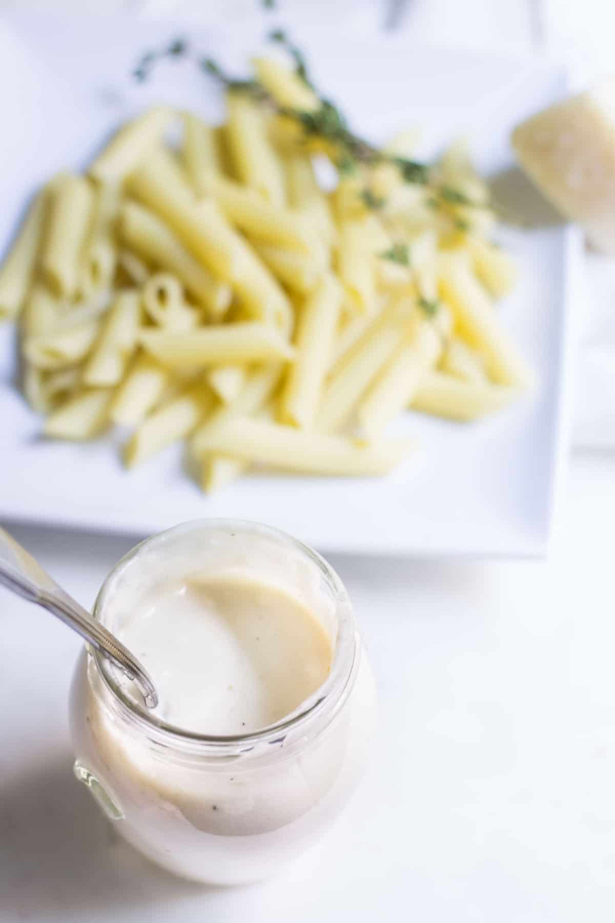 Mornay Sauce: a white cheese sauce that's perfect for pasta, chicken, veggies and more! Recipe via MonPetitFour.com