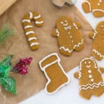 Gingerbread cookies that are perfectly spiced, chewy, and fuss-free! Recipe via MonPetitFour.com