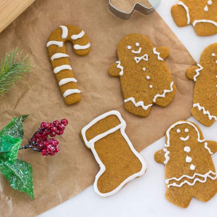 Gingerbread cookies that are perfectly spiced, chewy, and fuss-free! Recipe via MonPetitFour.com