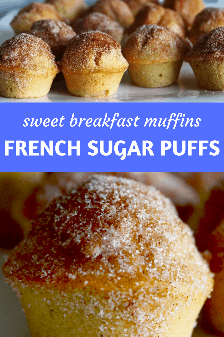 French Sugar Puffs: little breakfast muffins flavored with nutmeg and rolled in cinnamon-sugar. Recipe via MonPetitFour.com