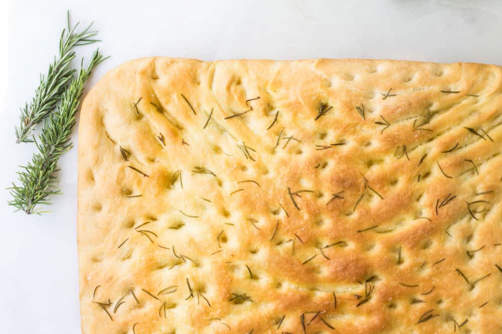 rustic focaccia bread image