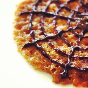 Florentine Cookies with chocolate ganache