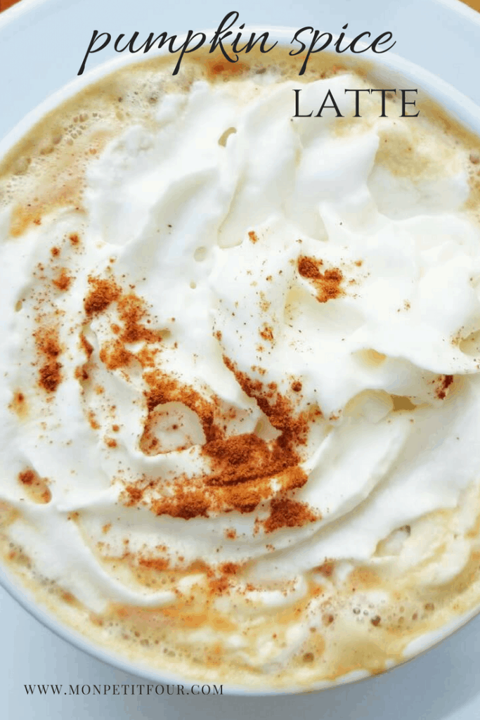 homemade pumpkin spice latte with whipped cream