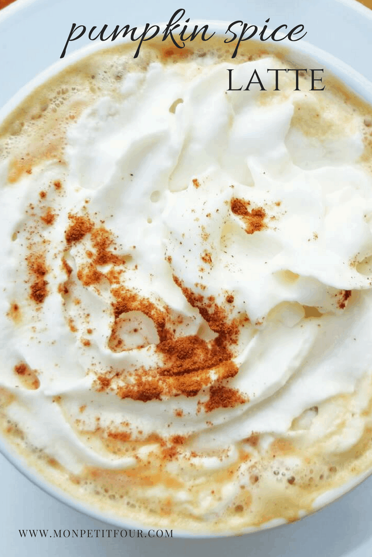 Pumpkin Spice Latte: homemade PSL recipe made with natural ingredients. Perfect recipe for fall! via MonPetitFour.com