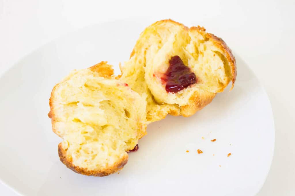brioche a tete with jam image
