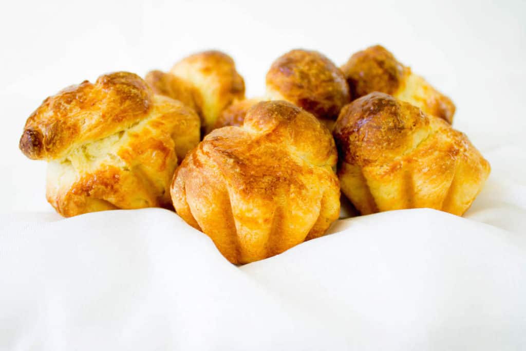 brioche a tete rolls in a basket image