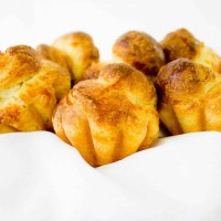 brioche a tete rolls in a basket image