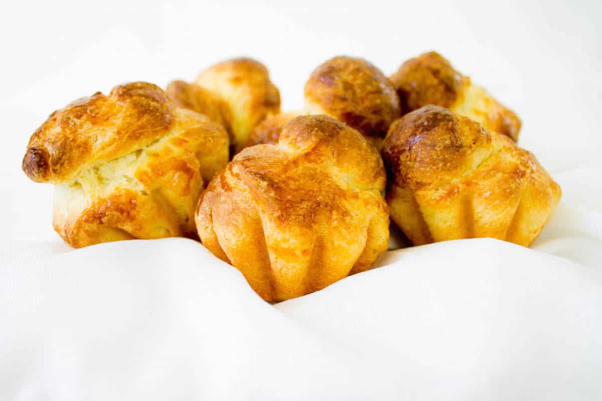 brioche a tete rolls in a basket image