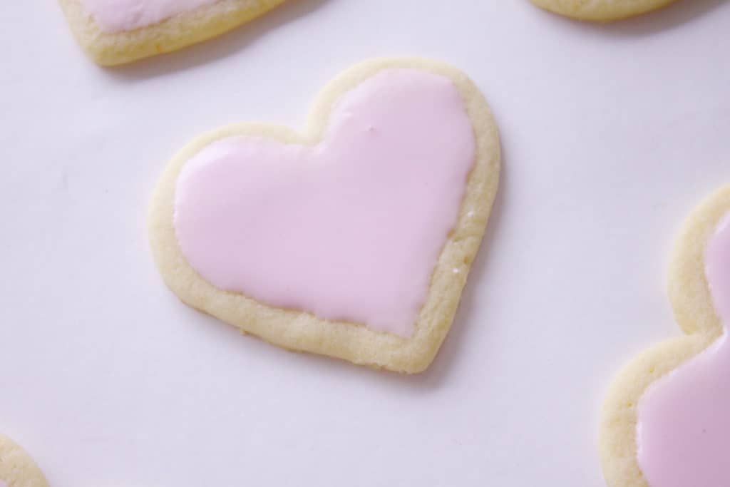 heart shaped sugar cookie