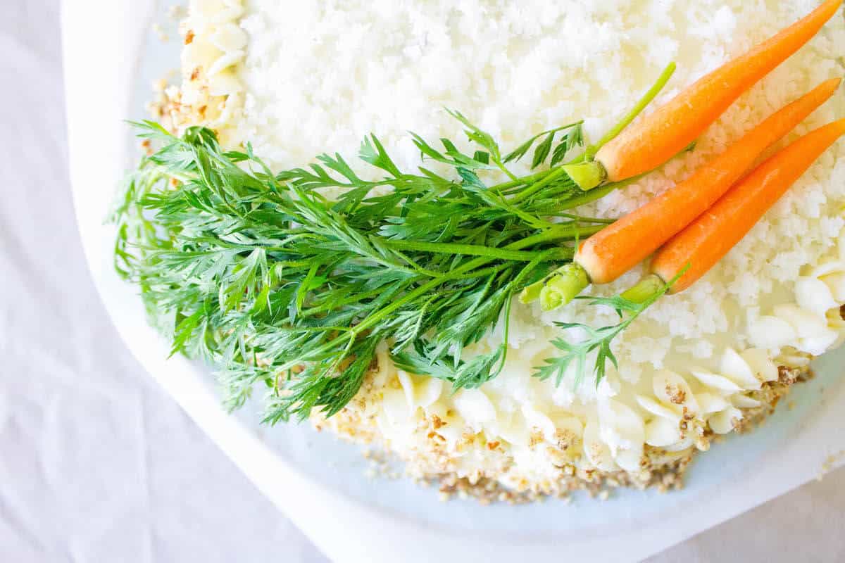 carrot cake with cream cheese frosting
