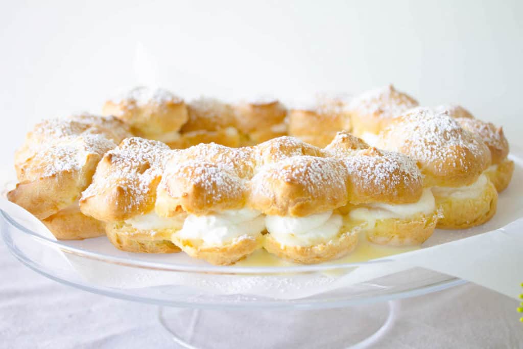 paris brest cream puff wreath