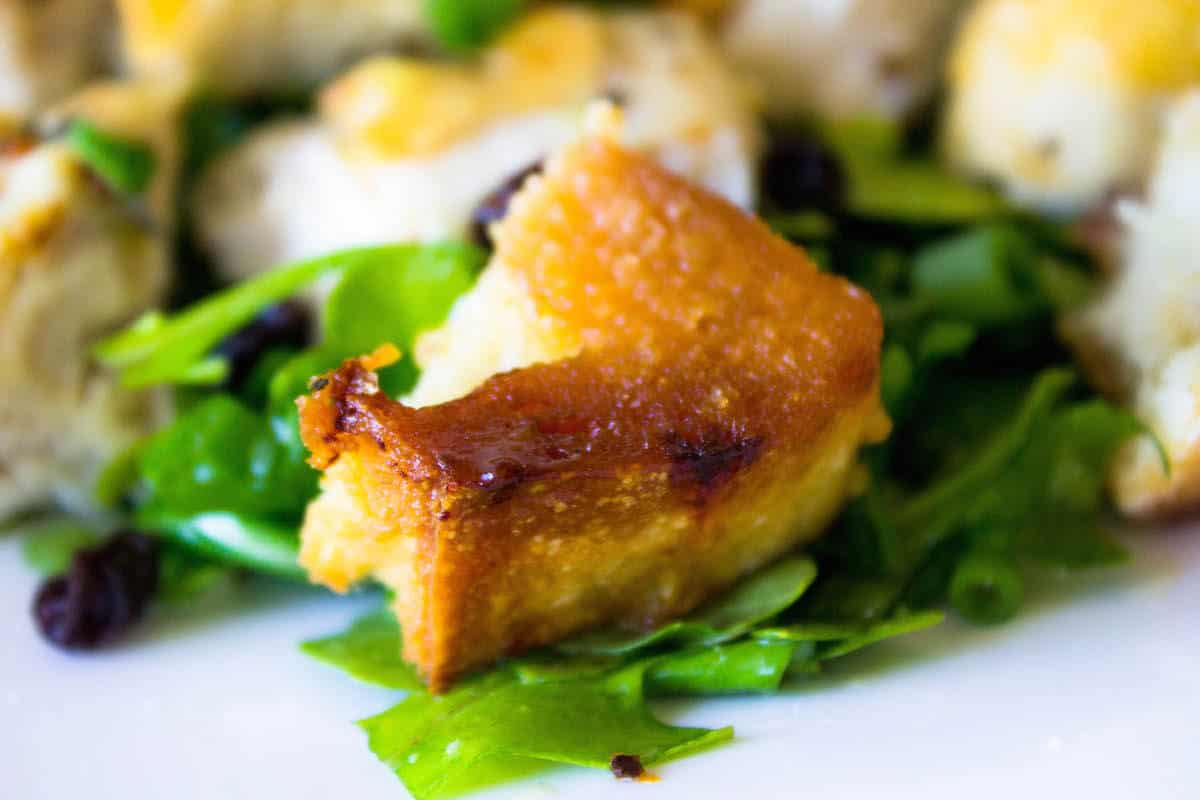 bread croutons with roast chicken salad recipe