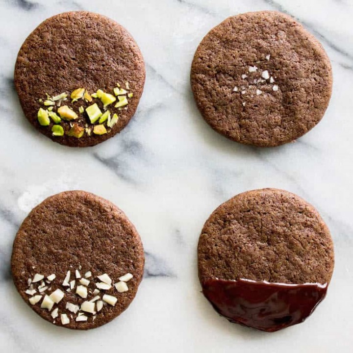 chocolate sable cookies