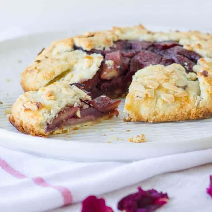 red wine apple pear galette