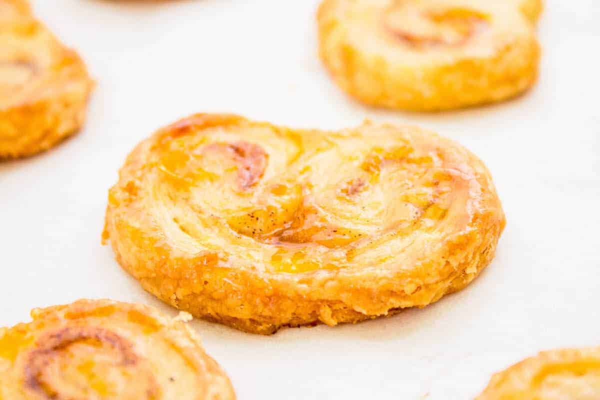 apricot glazed palmiers