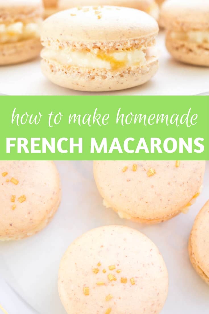 Apricot Macarons: How to make homemade French macarons from scratch with step-by-step directions. Recipe via MonPetitFour.com