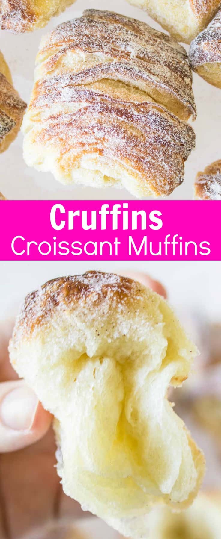Cruffins: croissant muffins with pillow-y, buttery interiors and crisp, sugar-sprinkled exterior! Recipe via MonPetitFour.com