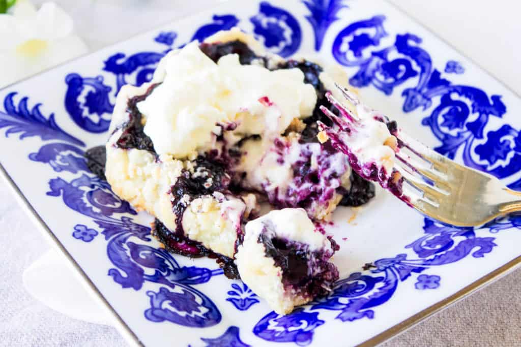 blueberry galettes recipe cut into image
